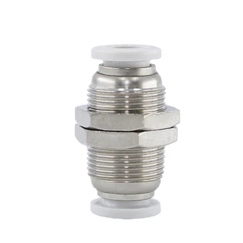 

straight-through through plate, two-way quick plug pneumatic PM4 6 8 10 12 16mm air pipe connector