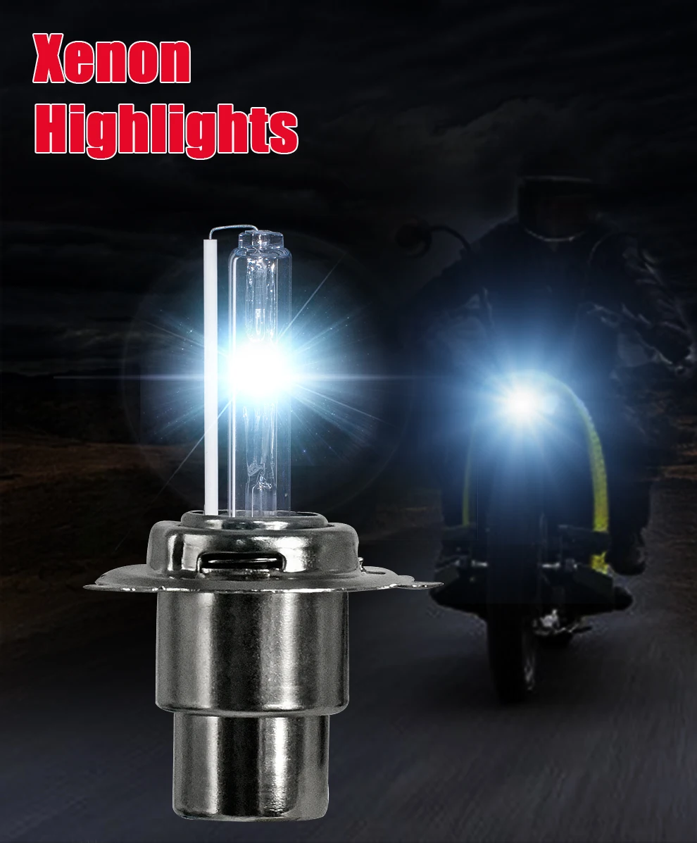 CNSUNNYLIGHT H6 Super Bright Motorcycle Xenon Bulb 35W HID Ballast Kit 6000K Headlamp H4 HS1 P43T BA20D P15D E-bike Moto Light (2)
