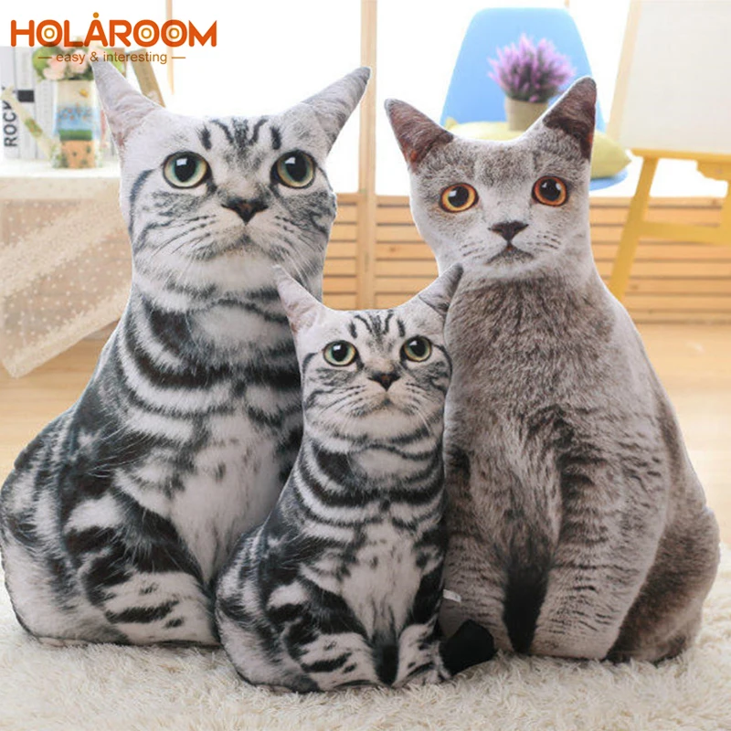 Мягкая подушка для животных забавные подушки-коты рождественские креативные