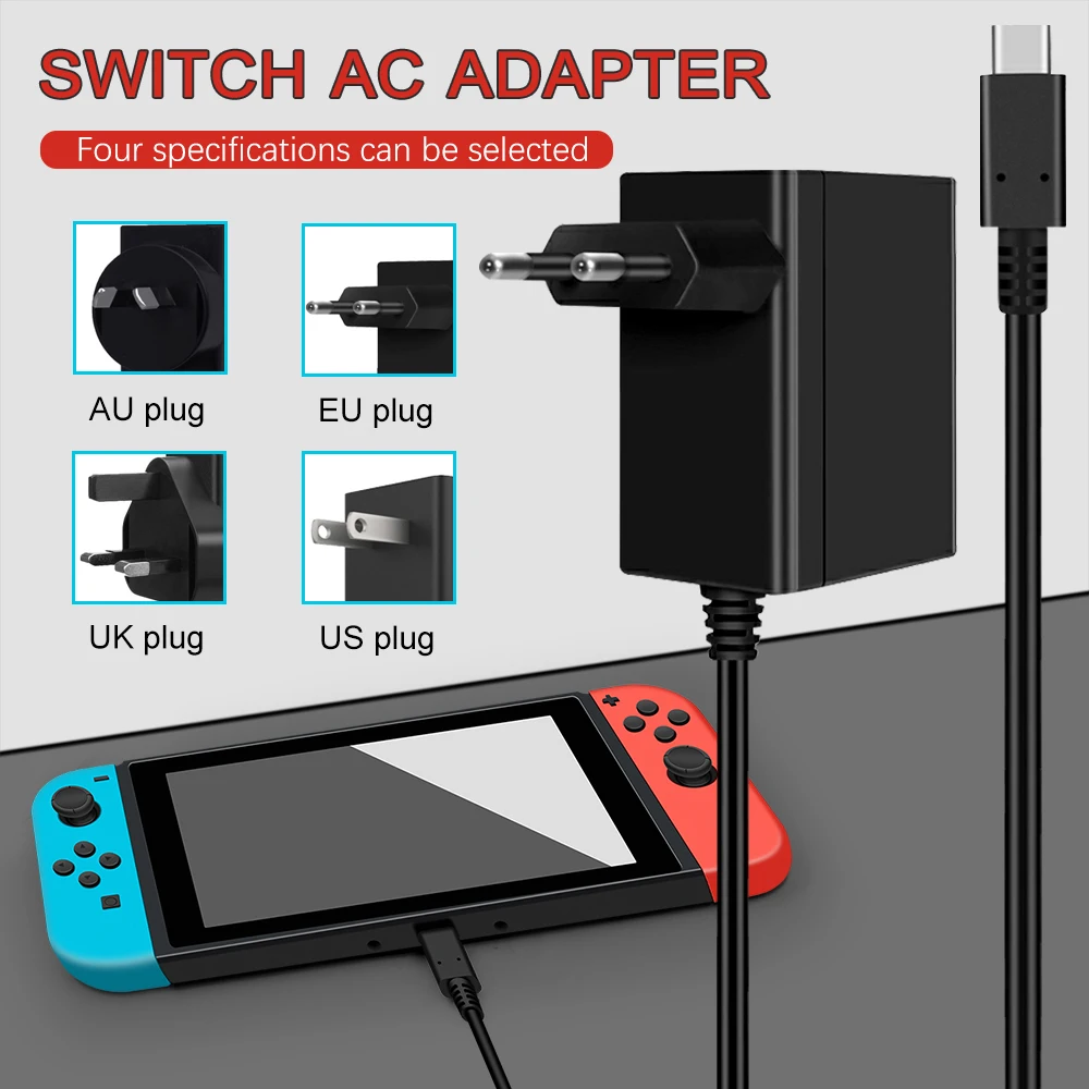 Eu Us Au Uk Plug Ac Adapter Charger For Nintendo Switch Ns Game Console Wall Travel Home Charging Usb Type C Power Supply Chargers Aliexpress