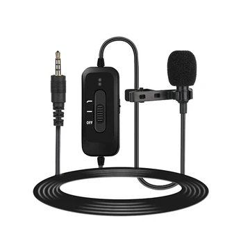 

Lavalier Microphone Lapel Conr Mic Omnidirectional Noise Canceling Recharge for Camera and Phone