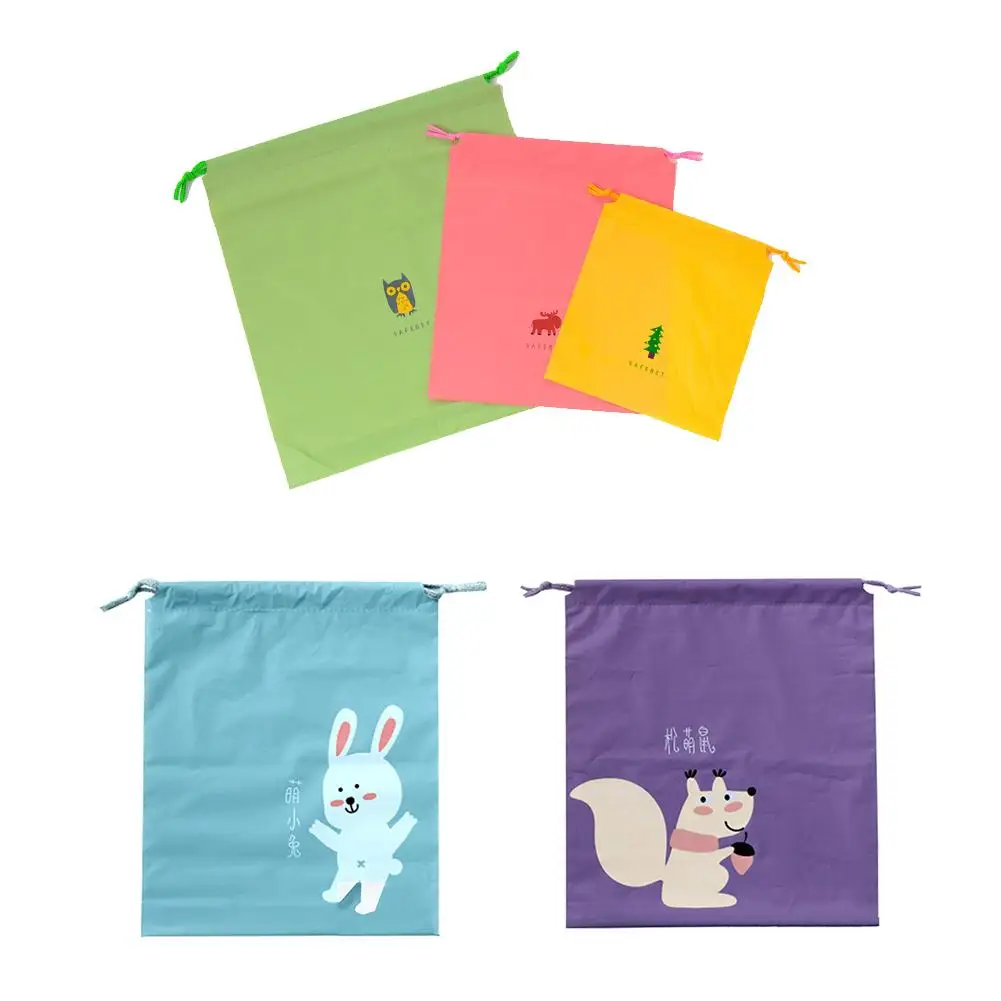 

Cute Waterproof Drawstring Pouch Travel Swim Storage Package Cartoon Candy Color Beam Pocket Srorage Bag