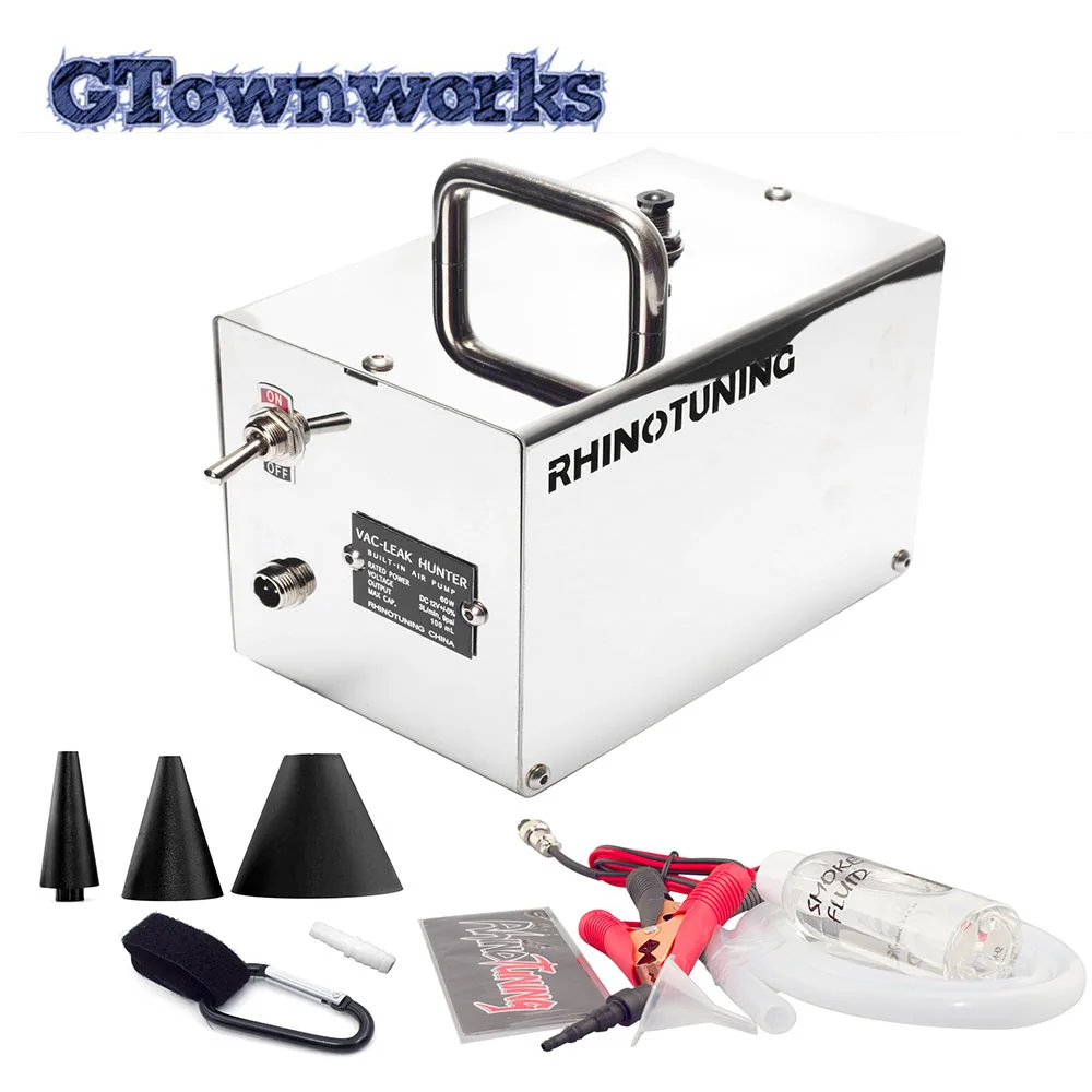 Gtownworks New Original Smoke Machine For Car 12v Built Air Pump With 4 External Interface Automotive System Leakage Detector