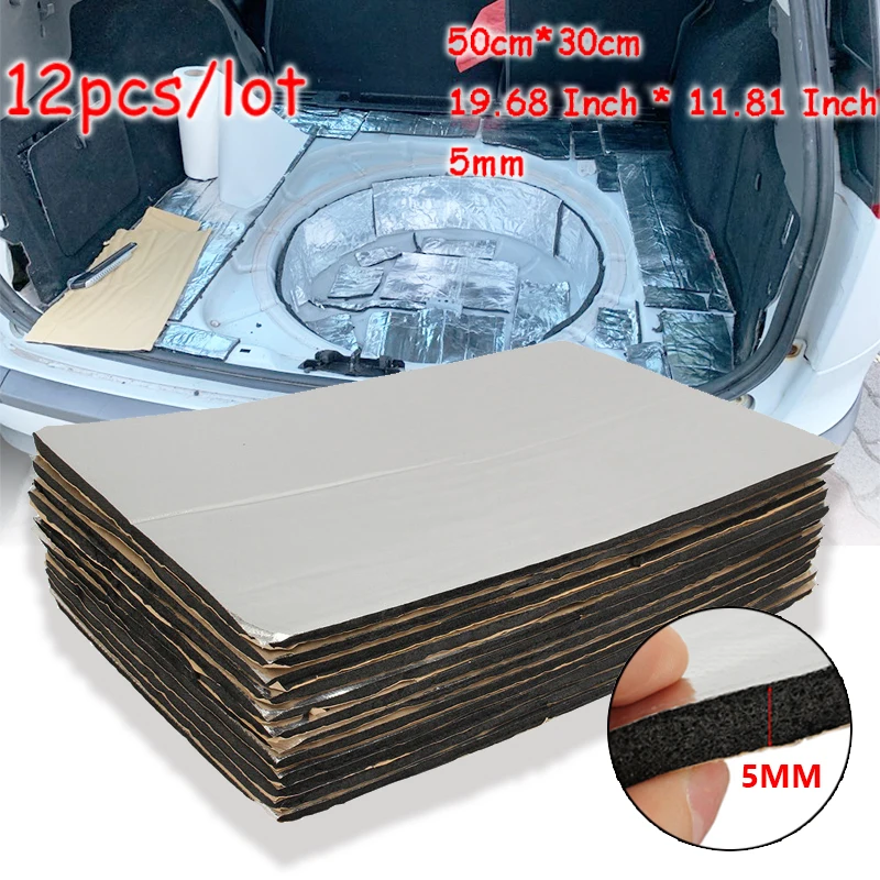 6 Sheets 5mm Car Sound Proofing Deadening Vehicle Insulation Closed Cell Foam