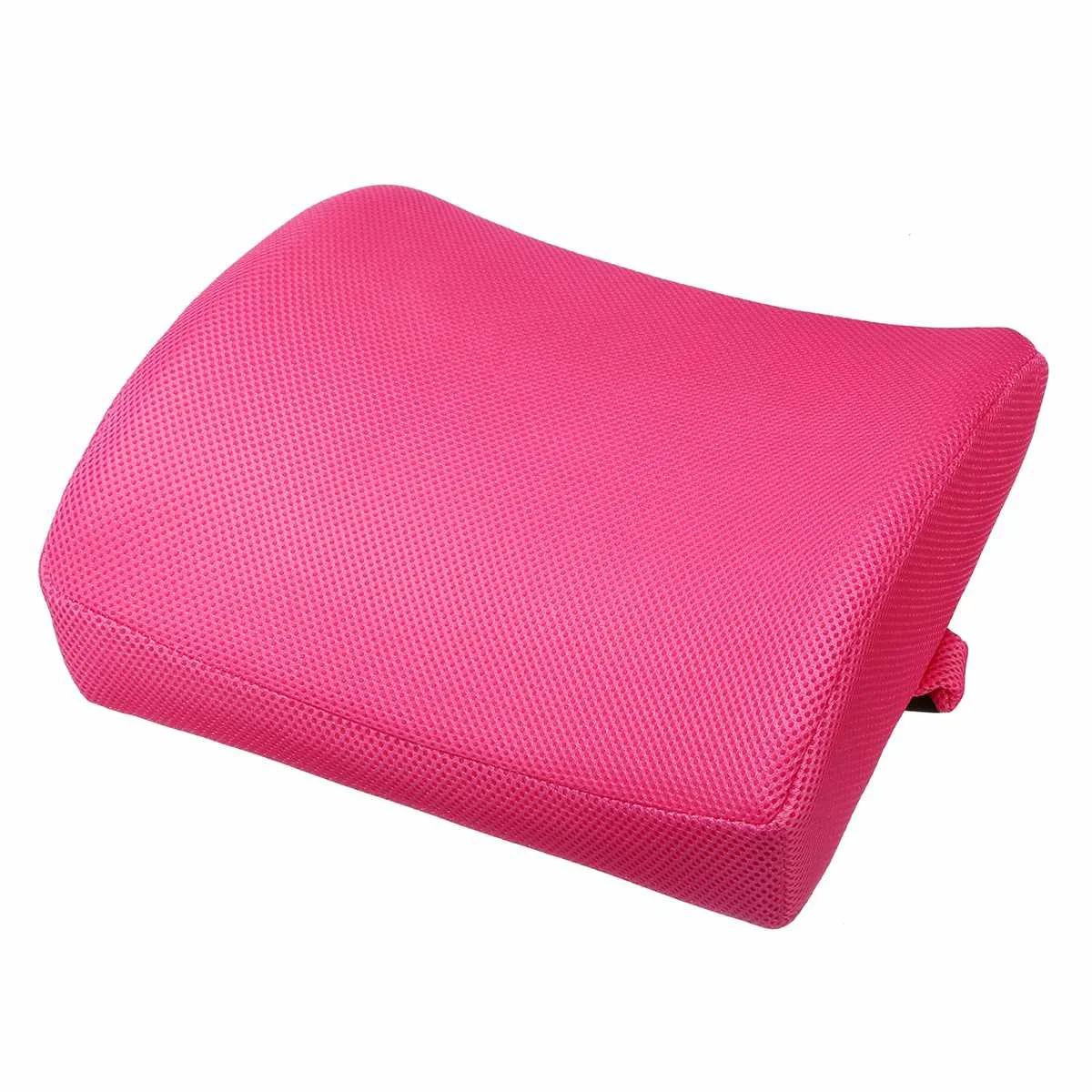 Pink Soft Memory Foam Seat Pillows Breathable Lumbar Support Back Massager Waist Cushion For Chairs Home Office Relieve Pain Warm - Цвет: Pink