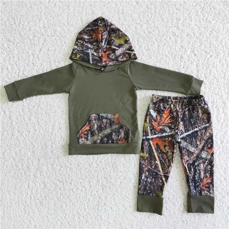 Baby Boys Camouflage Suit Hoodies Set Fishing Hunting Clothes Outdoors Camping Hiking Children children's summer clothes