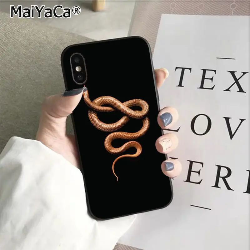 A5 Чехол для телефона MaiYaCa из ТПУ с изображением животных змеи и цветов для Apple iphone 11 pro 8 7 66S Plus X XS MAX 5s SE XR, чехлы для мобильных телефонов - Цвет: A5