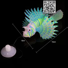  Fluorescent Artificial Fish Toy, Clownfish Rumble Fish Goldfish model toy with suction cup sucker play with fish aquarium tank 
