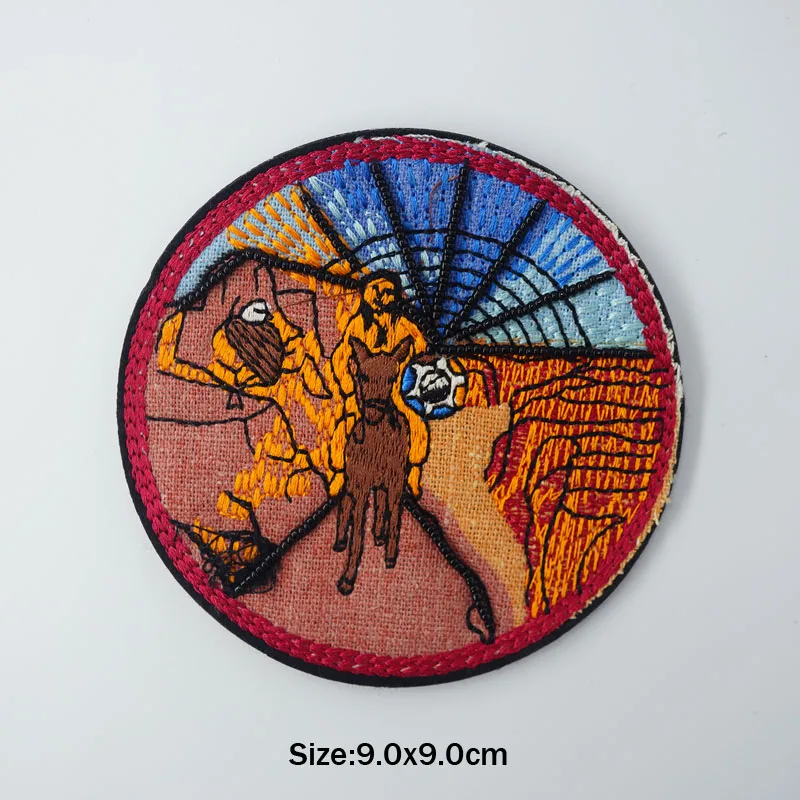 Bead Abstract Draw Embroidered Iron on Patches for Clothing DIY Stripes Clothes Patchwork Sticker Custom Applique