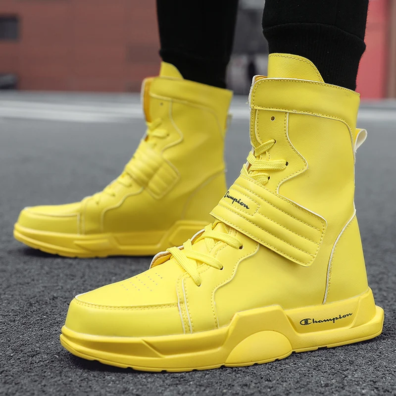 Korean Version High-top Shoes Martin Boots Tide Men'sCasual Shoes Non-slip Outdoor Leisure Sneakers Men's Fashion Sneakers 39-45