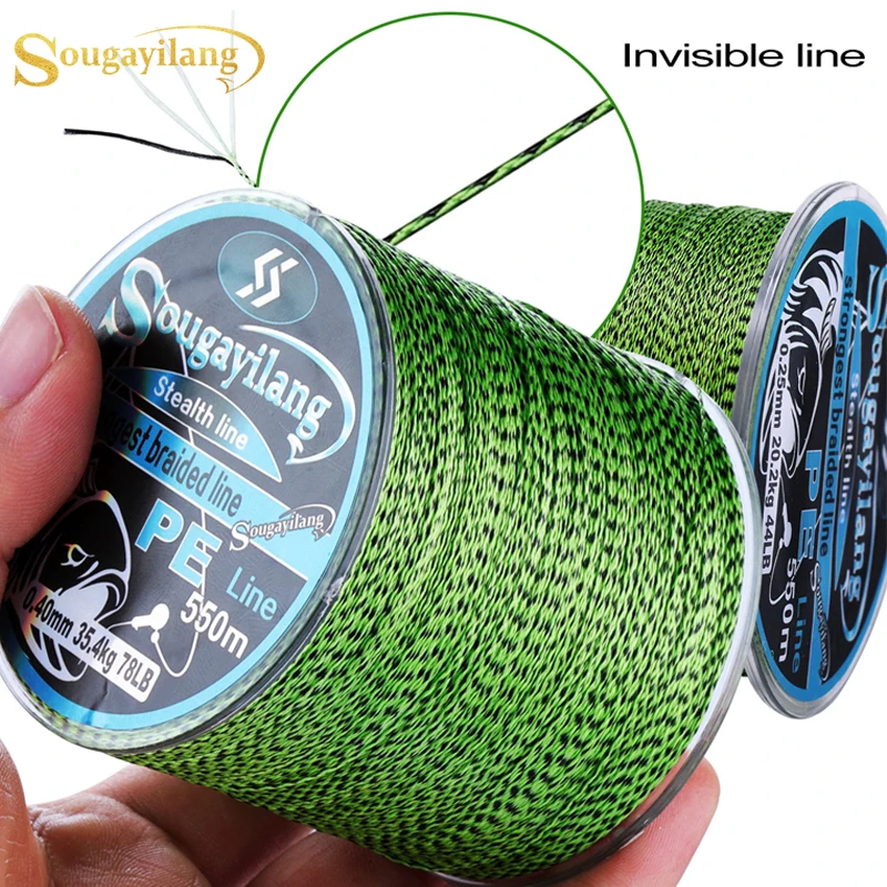 Sougayilang Top Quality 4 Strands Speckled Braided Fish Line