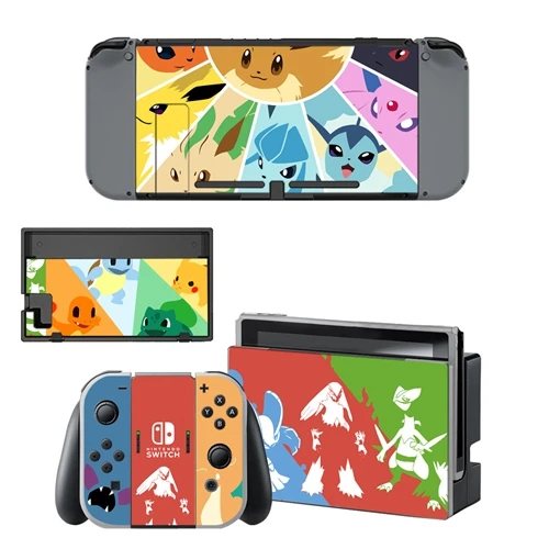 YSNS0572 Vinyl Stickers For Nintend Switch Pokemo Skins Decal For Nintendos Switch Console Joy-con Controller Dock Protection - Цвет: YSNS0572