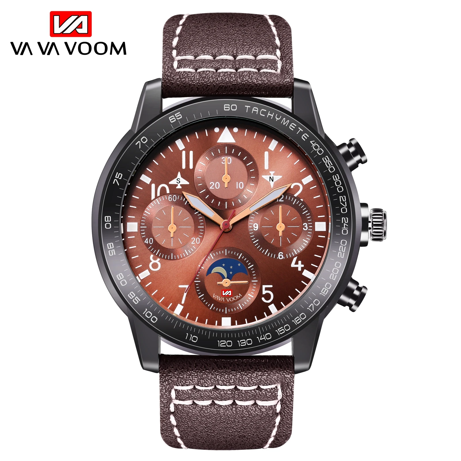 Cheap Chinese Whole Big Pilot Series Black Leather Sport Multifunction Quartz Men Wristwatches Original Wrist Watches For Men 
