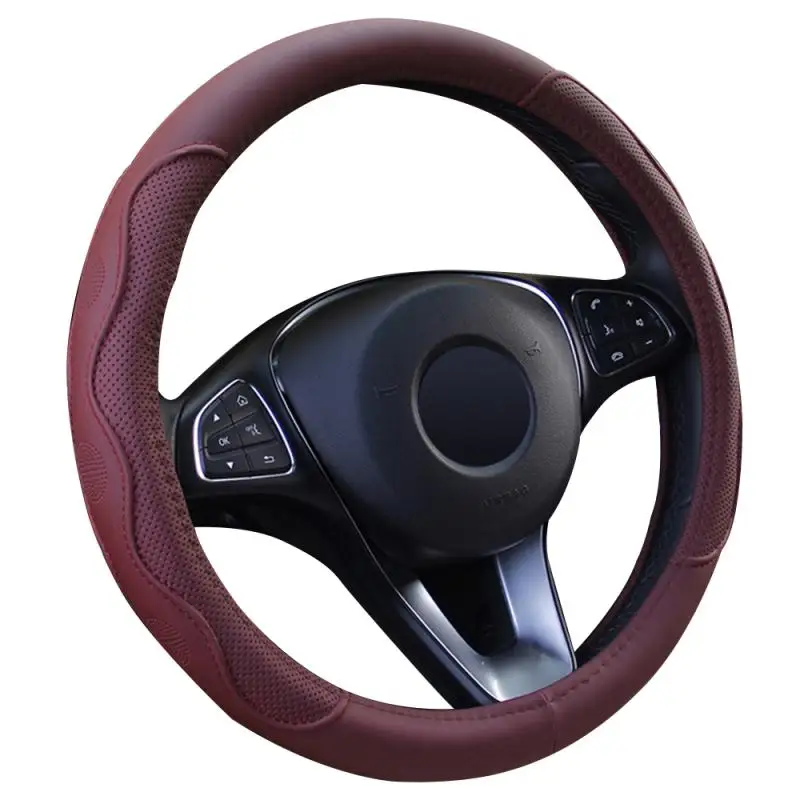 

Car Steering Wheel Cover Universal Volant Braid On The Steering-wheel Fashion Non-slip Funda Volante Peugeot 206 Auto Styling