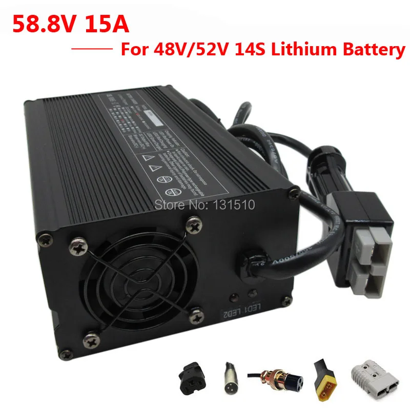 900W 48 V/52 в 15A литиевая батарея зарядное устройство выход 58,8 V 15A зарядное устройство 110/220V Применение для 14S 52V аккумуляторная батарея DHL