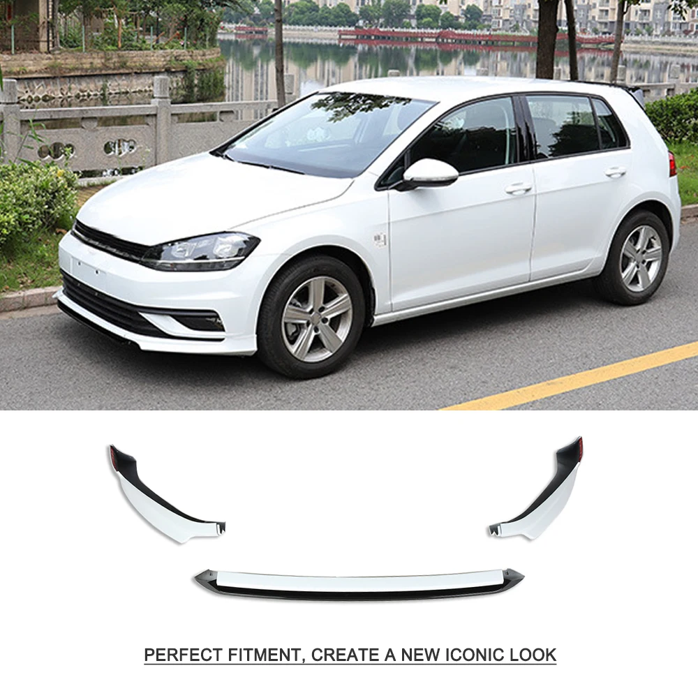 Передний бампер для губ разветвитель спойлер для VW Volkswagen Golf 7,5 Стандартный 4-дверный PP Черные, белые, красные