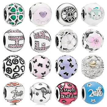 

PDB ZZ 13 Silver 925 Charm Beads 1:1 Plenty of Love Kangaroo Abstract Magnolia Pale Cherry Beads Suitable for Charm Chain