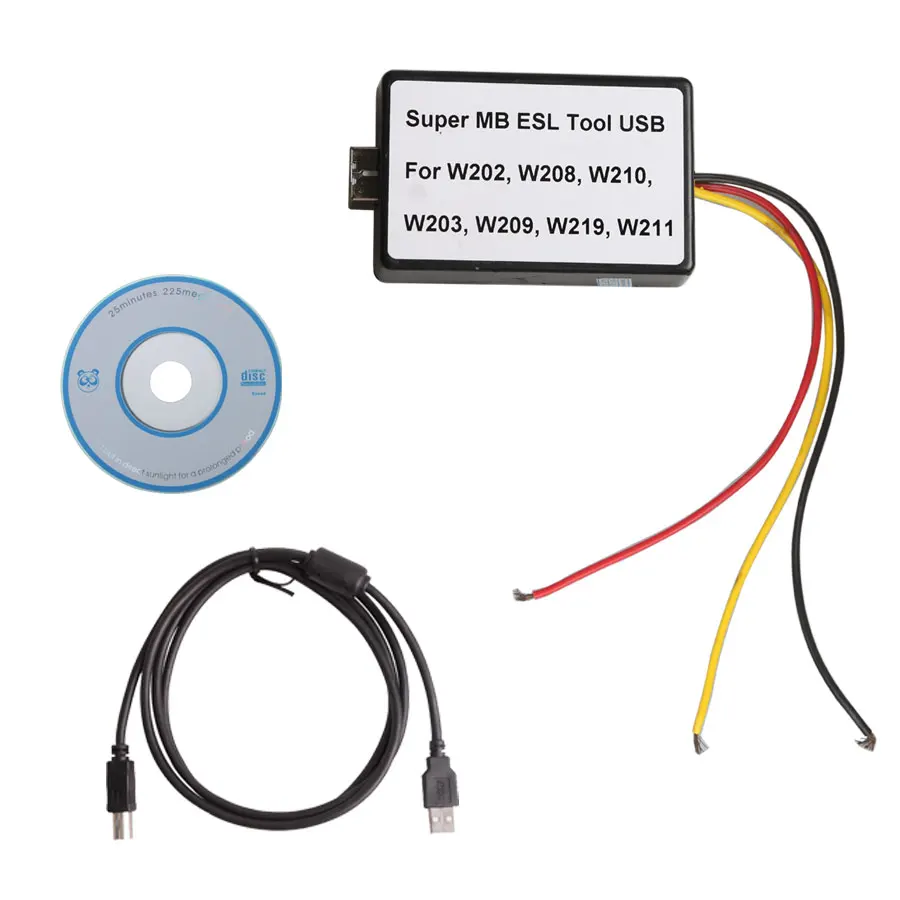 Новый Супер MB ESL USB инструмент для W202 W208 W210 W203 W209 W219 W211|Считыватели кодов и сканеры|