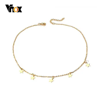 

Vnox Elegant Star Choker Necklaces for Woman Gold Tone Fashion Brand Jewelry
