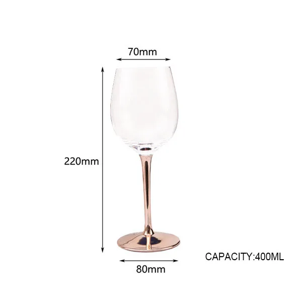 Small red wine glass Роскошные хрустальные бокалы, бокал для вина, гальваническое покрытие из розового золота, не содержит свинец, бокал для сока, коктейля, шампанского, бокал для вечеринок, барная посуда - Цвет: Small red wine glass