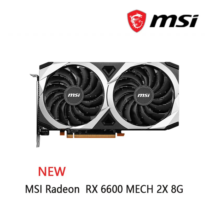 NEW MSI Radeon RX 6600 MECH 2X 8G  GDDR6 128-bit  7nm RX6600 display card for pc