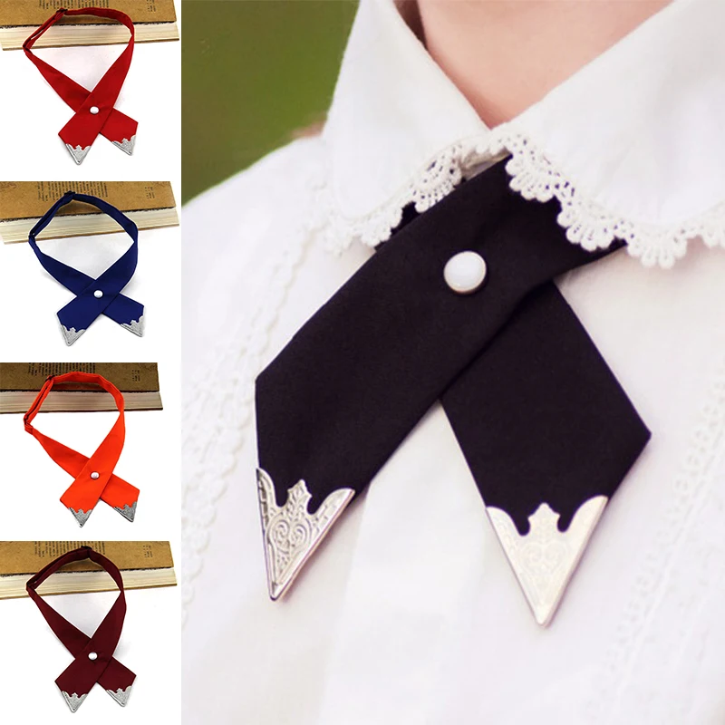 

Fashion Cross Bow Ties for Men & Women Solid Business Dress Men Wedding Casual Cross Tie Formal Metal Collar Cross Bowtie