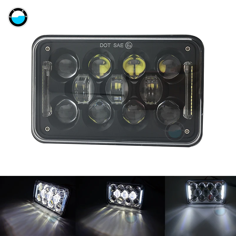 4x6 inch DOT Approved HeadLamp Square 5'' 60W Led Work Hi/Lo beam Light Truck System For Ford Mustang | Автомобили и