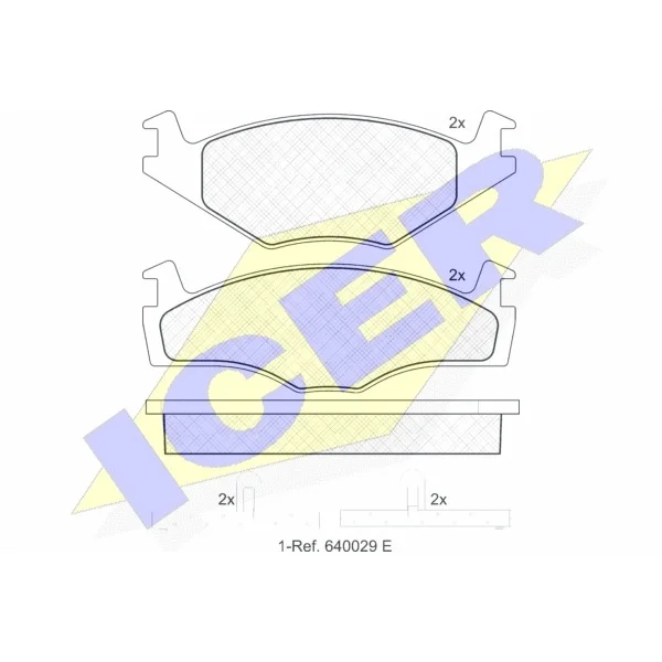 Колодки дисковые передние VW Golf II/III1.4-1.8/1.6-1.9TD 83-95/