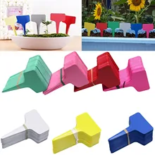 100 шт., пластиковые Т-образные маркеры для растений 100 шт., пластиковые Т-образные маркеры для растений