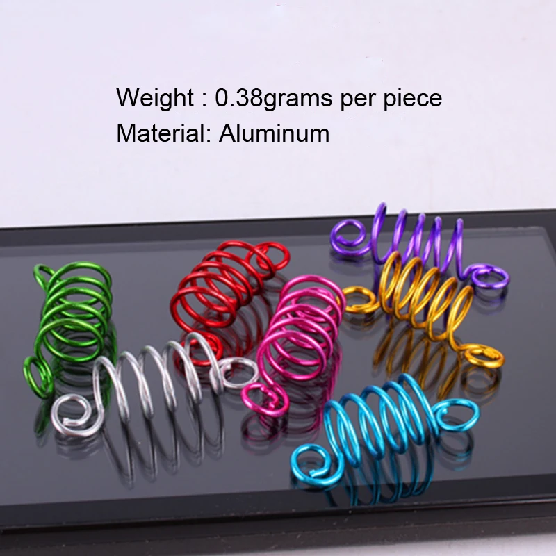 50PCS Mixed Color Dreadlock Beads Adjustable Hair Braids Rings Cuff Clips Tubes Charm Jewelry Accessories Extension 3