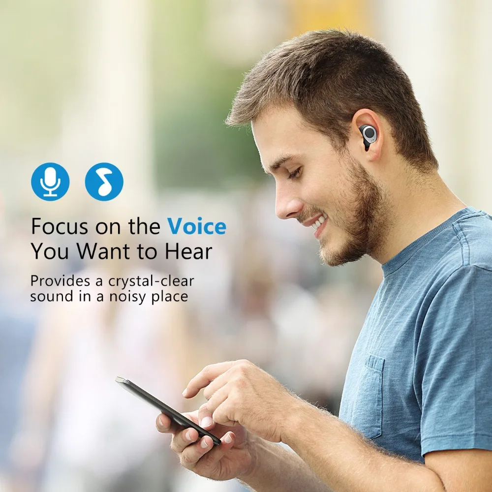 Mpow T3 Bluetooth 5.0 Earphones HD Stereo 24H Playtime Wireless TWS Earphones With Dual Noise Cancelling Microphones For iPhone (4)