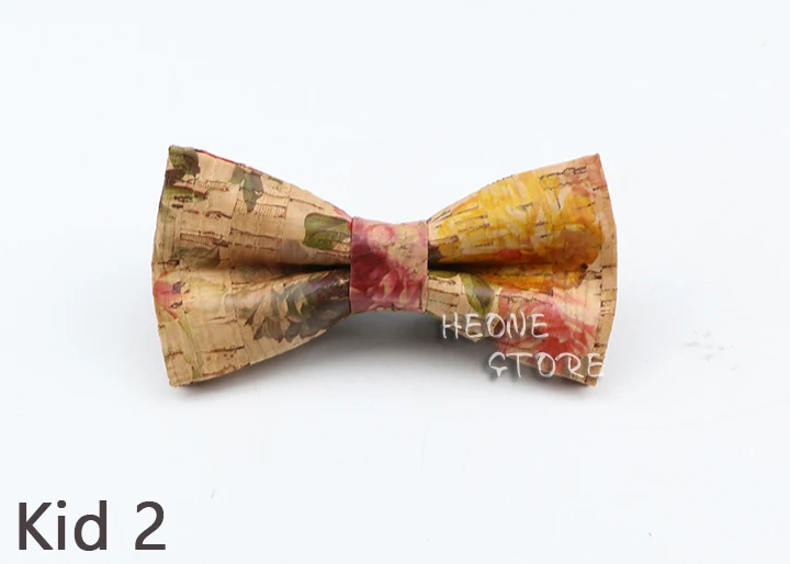 Neue Floral Kork Holz Fliegen Für Männer Frauen Kinder Hochzeit Casual Party Geschenk Mode Neuheit Handgemachte Solide Bowtie Zubehör – Detail 19