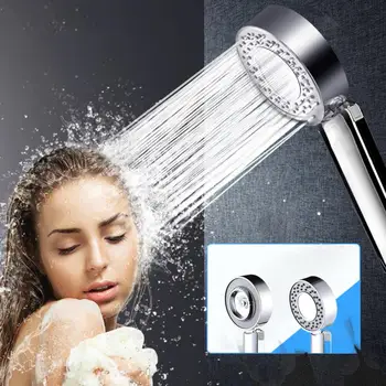

Electroplated Double-Sided HandHeld Shower Head Bathroom Water Saving Pressure Energy Douche Mount Head With Shower Gel shower