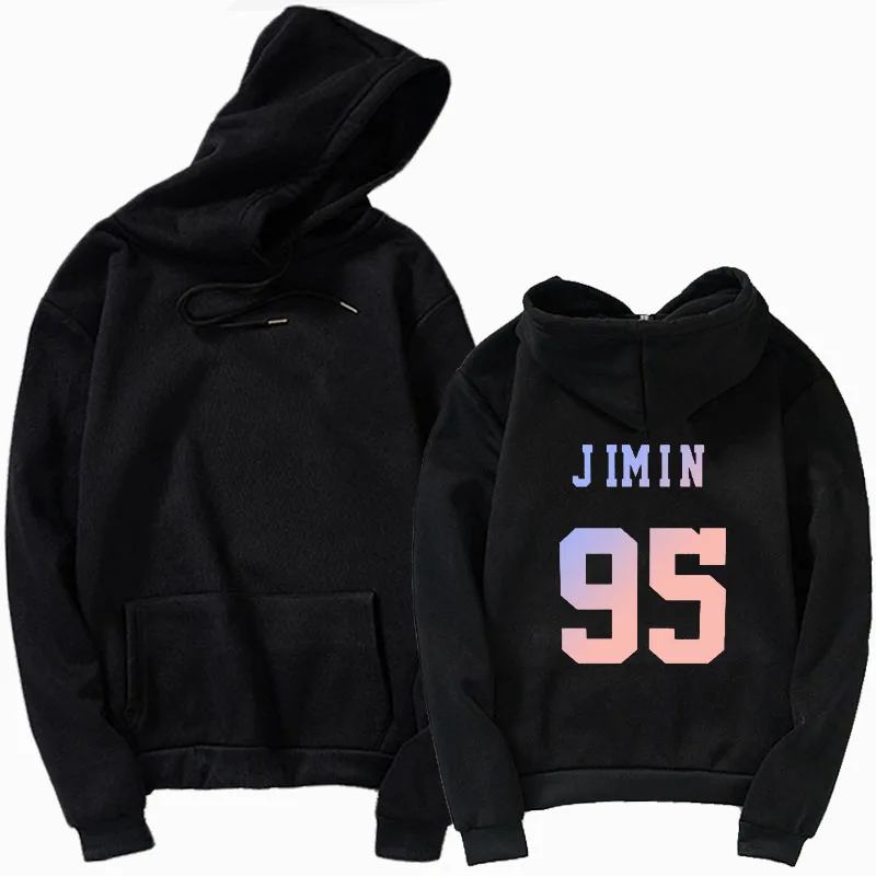 2hoodies 95jim KPOP толстовки с цифрами и буквами Bangtan худи для мальчиков Love Self Key Jung Kook V SUGA JIMIN JHOPE RM harajuku kpop Толстовка Топ - Цвет: 2hoodies 95jim