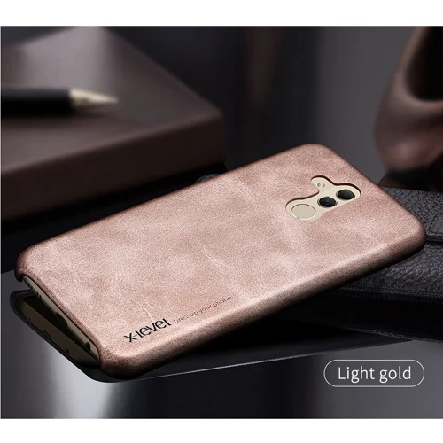 light-gold phone cas Для huawei mate 20 Pro Чехол, X-Level роскошный винтажный кожаный чехол для huawei mate 20 Lite задняя крышка чехол для mate 30 Pro Hoesje - Цвет: light-gold phone cas