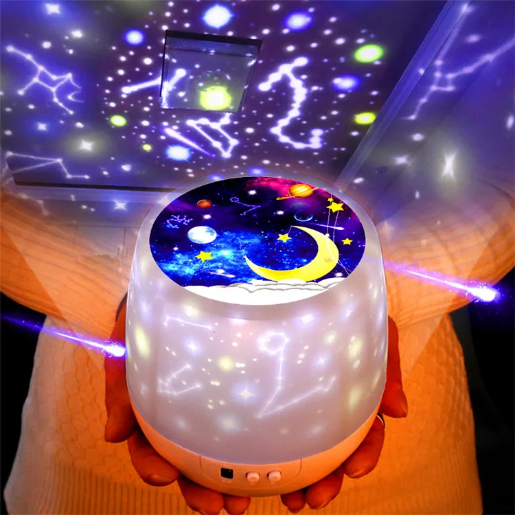 Star Projector High Quality Battery Operated 360 Degree Rotating Drum Projection Lamp For Kids Room | Освещение