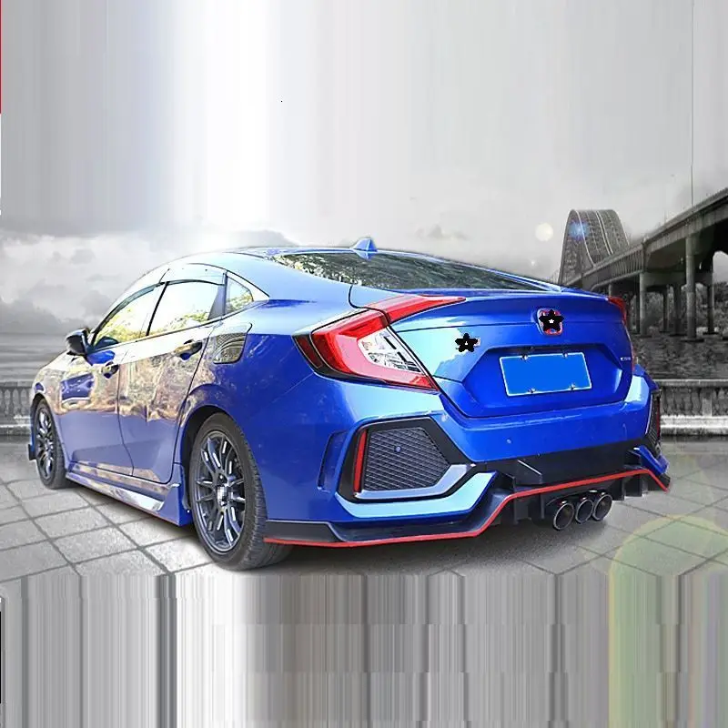 Аксессуары Automovil протектор части модификация передний задний диффузор Тюнинг автомобиля губы бамперы 16 17 18 для Honda Civic