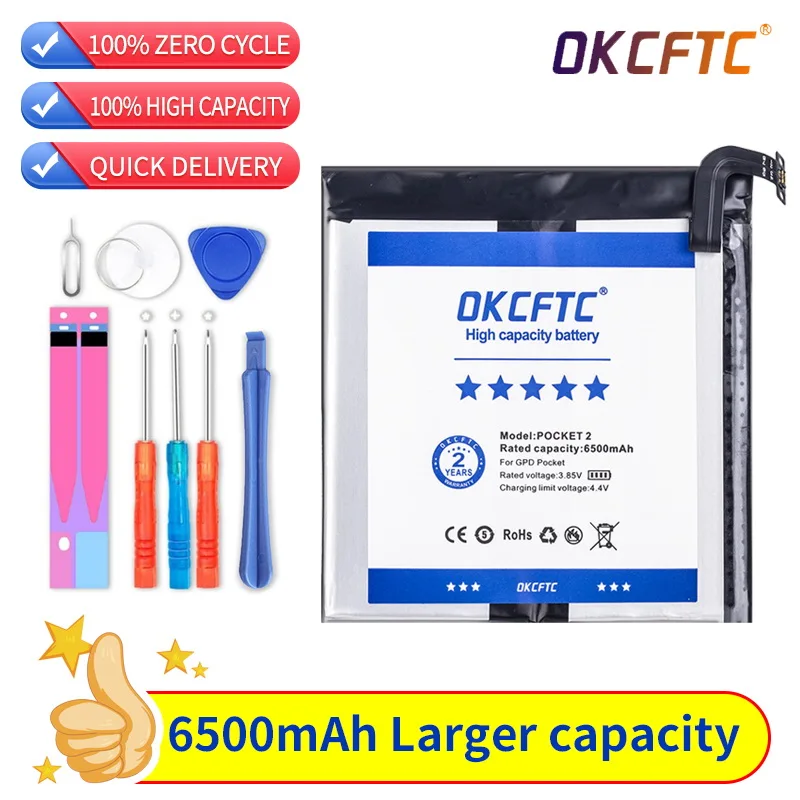 OKCFTC 6500mAh New Original Battery For GPD Pocket 2 Pocket2 Handheld