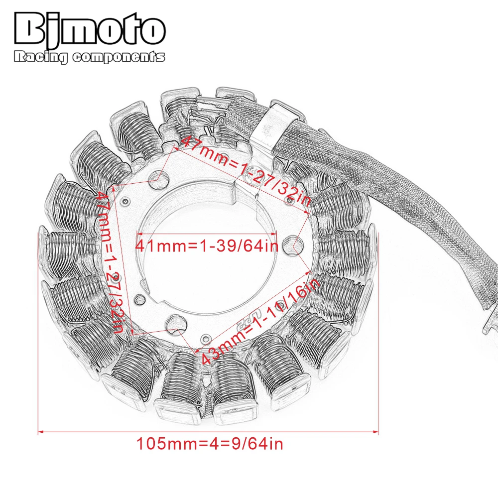 BJ Moto обмотки статора 5VX-81410-00-00 для Yamaha FZ6 фазер S2 FZ6N FZ6S FZ6NS FZ6NA FZ6 SA2 на FZ6-SA2 FZ6-S2 FZ6-NA голая из АБС-пластика
