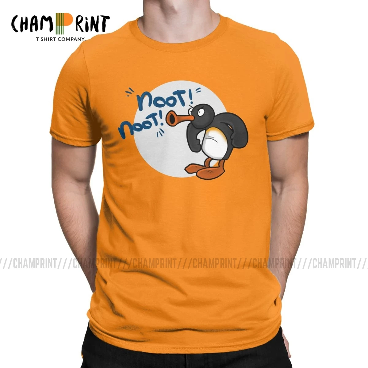 

Noot Noot Pingu T Shirt for Men Cotton Funny T-Shirts Round Collar Penguin Meme Funny Cartoon Tees Short Sleeve Clothes Printing