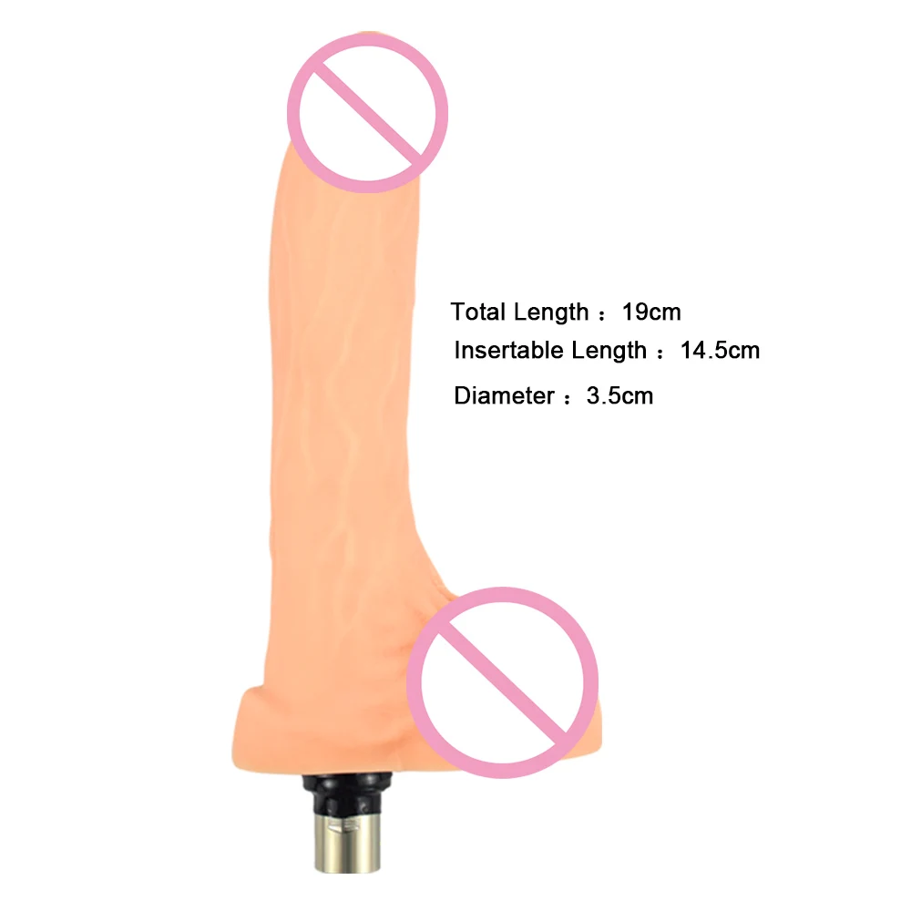 iKenmu Well Made Dildo Attachments Sex Machine Attachments Silicone Dildo for 3XLR Connector Sex Machine Accessories Dildo