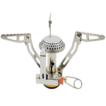 

With Box Mini 3500W Outdoor Furnace Portable Ignition Stainless Steel Cooking Folding One Piece Picnic Gas Stove Burner