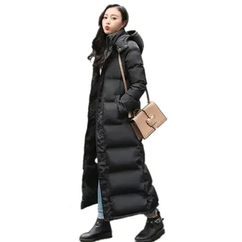 

NEW Oversized Coats Thick Winter Jacket Women Parkas Hooded Outerwear Down Cotton Coat Padded Plus Size Long Winter Jacket Q1864