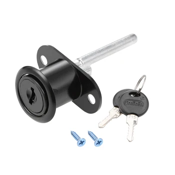 

uxcell Drawer Lock 19mm Cylinder Diameter for Desk Cabinet Locker Showcase Black