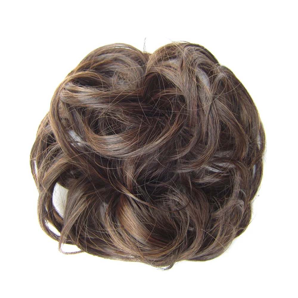 Кудрявые грязные булочки взъерошенные волосы эластичная лента Свадебный шиньон синтетические волосы резинка для волос для женщин и детей DELICE - Цвет: M2-30