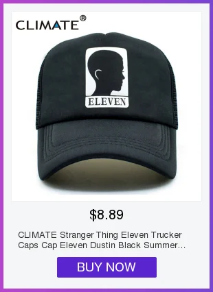 CLIMATE Stranger Thing Cap Eleven Dustin Trucker Cap Eleven Dustin Summer Cap Black Cool Mesh Baseball Cap Hat for Men Women