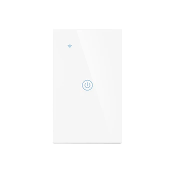

Smart Wifi Light Switch Work with Alexa Google Assistant IFTTT Mobile Phone Remote Voice Control Touch 1Gang US Plug