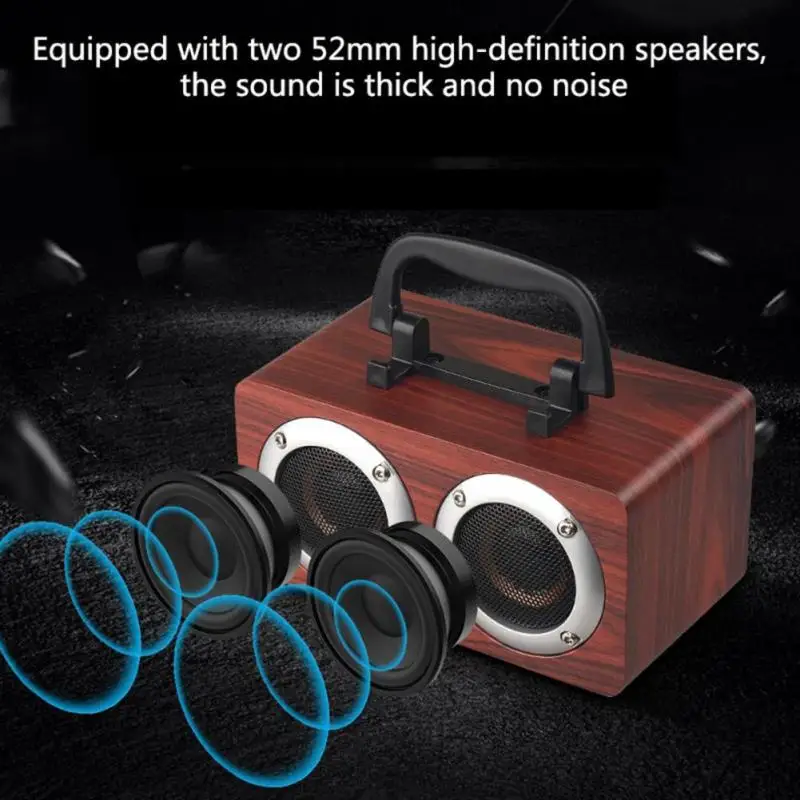 W5B портативный Bluetooth деревянный динамик Bluetooth мини динамик мобильный компьютер аудио беспроводной плеер