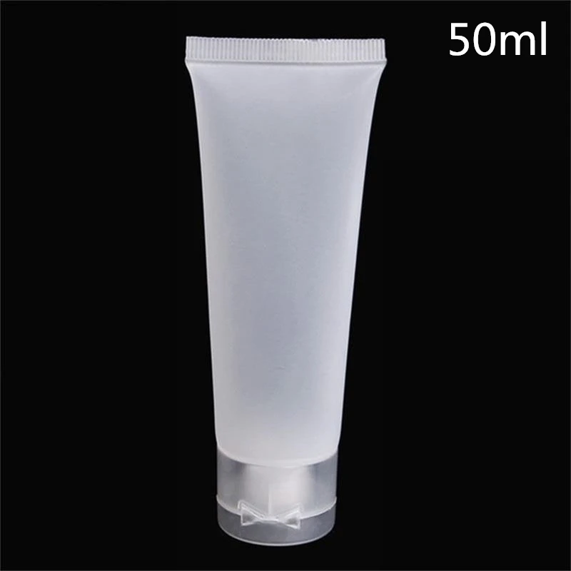 Refillable Tube Scrub Matte Empty Cosmetic Bottle Soft Tubes with Cap Travel Squeeze Make Up Container Refillable Bottles 100ml - Цвет: 50ml