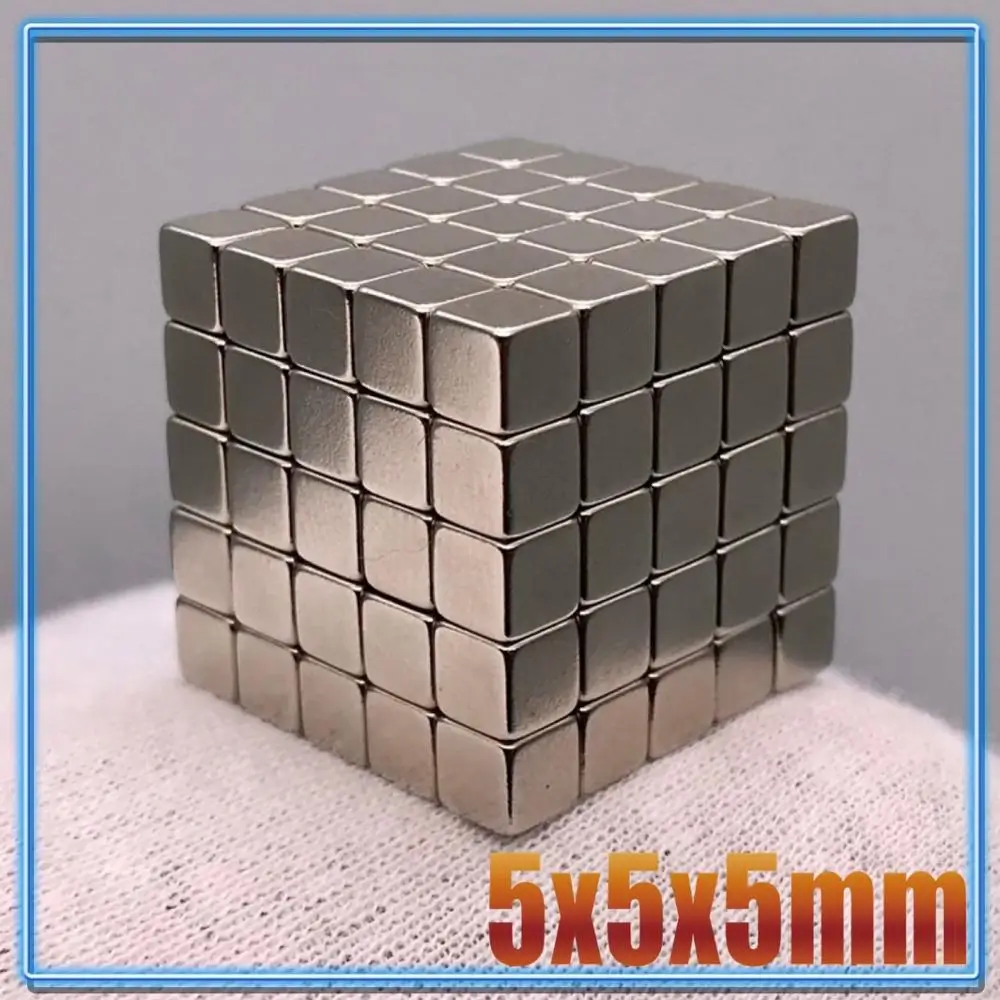 

10~1000pcs Powerful N35 Neodymium Magnets 5x5x5 4*4*4 3x3x3 10x10x10 Super Strong Cuboid Cube Magnets Diy Permanent NdFeB Magnet